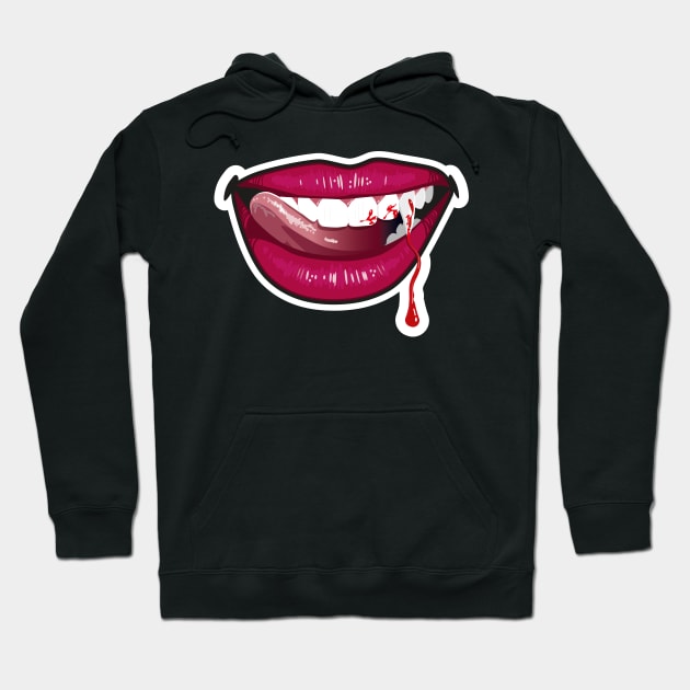 vector vampire mouth Hoodie by Bubsart78